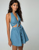 Immagine di Thione - Gonna a ruota in Denim Chambray