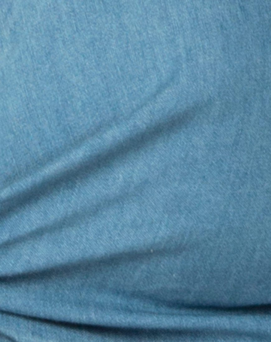 Immagine di Thione - Gonna a ruota in Denim Chambray