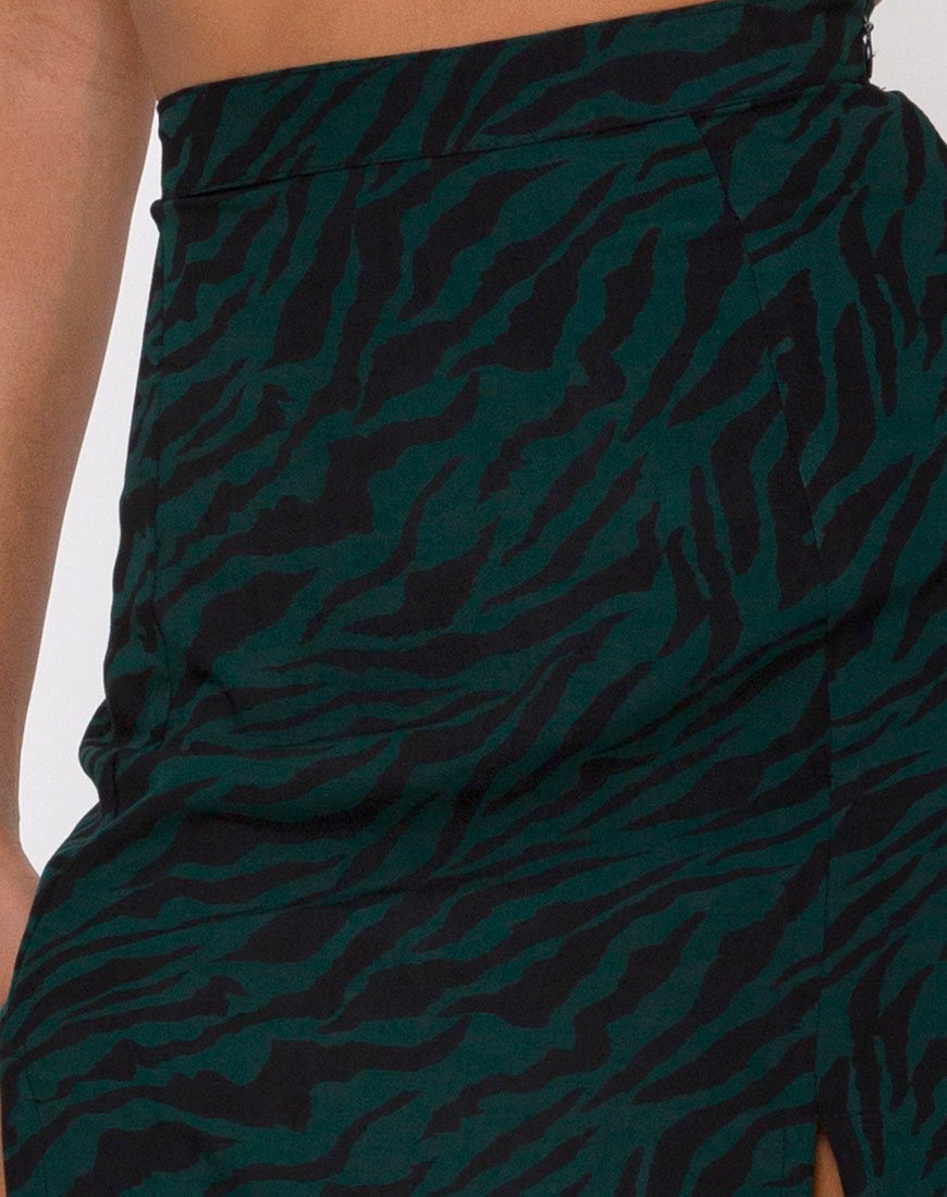 Immagine di Mica Maxi Gonna in 90s Zebra Verde Foresta