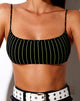 Immagine di Micro Crop Top in gessato neon
