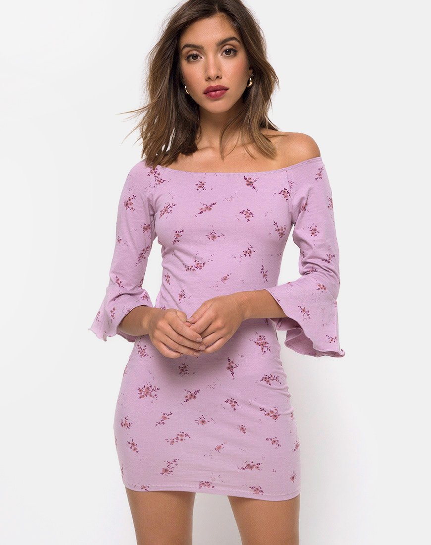Migare - Vestito Bodycon in Lilla Forget Me Not