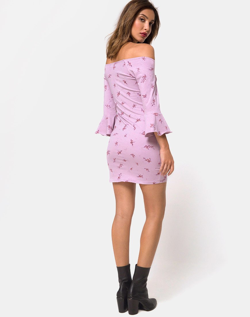 Immagine di Migare Bodycon Dress in Forget Me Not Lilac