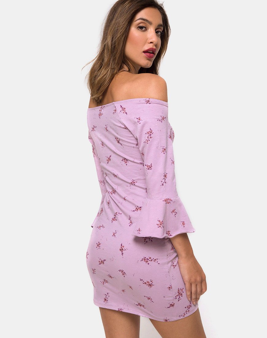 Migare - Vestito Bodycon in Lilla Forget Me Not