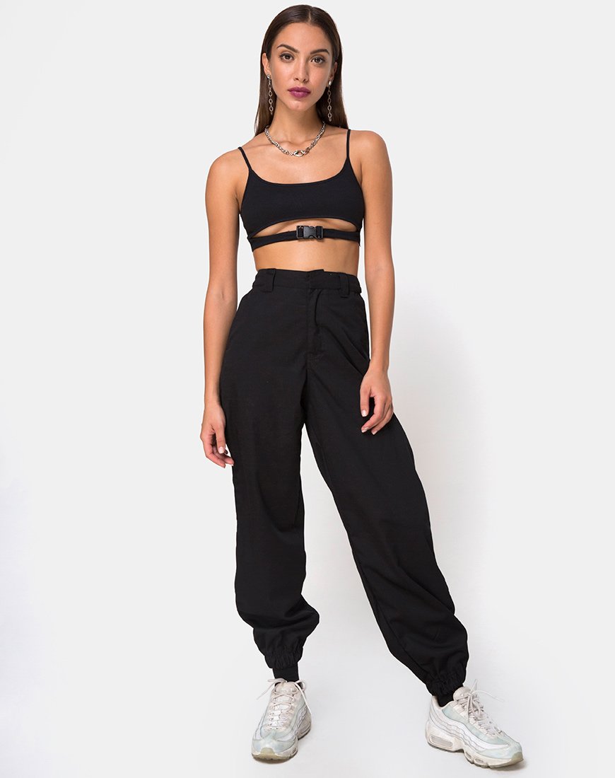 Immagine di Milipe Crop Top in nero Fibbie