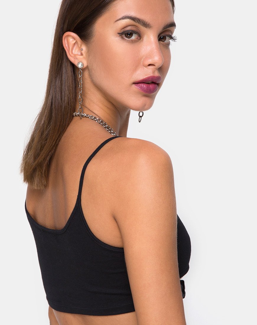 Immagine di Milipe Crop Top in nero Fibbie