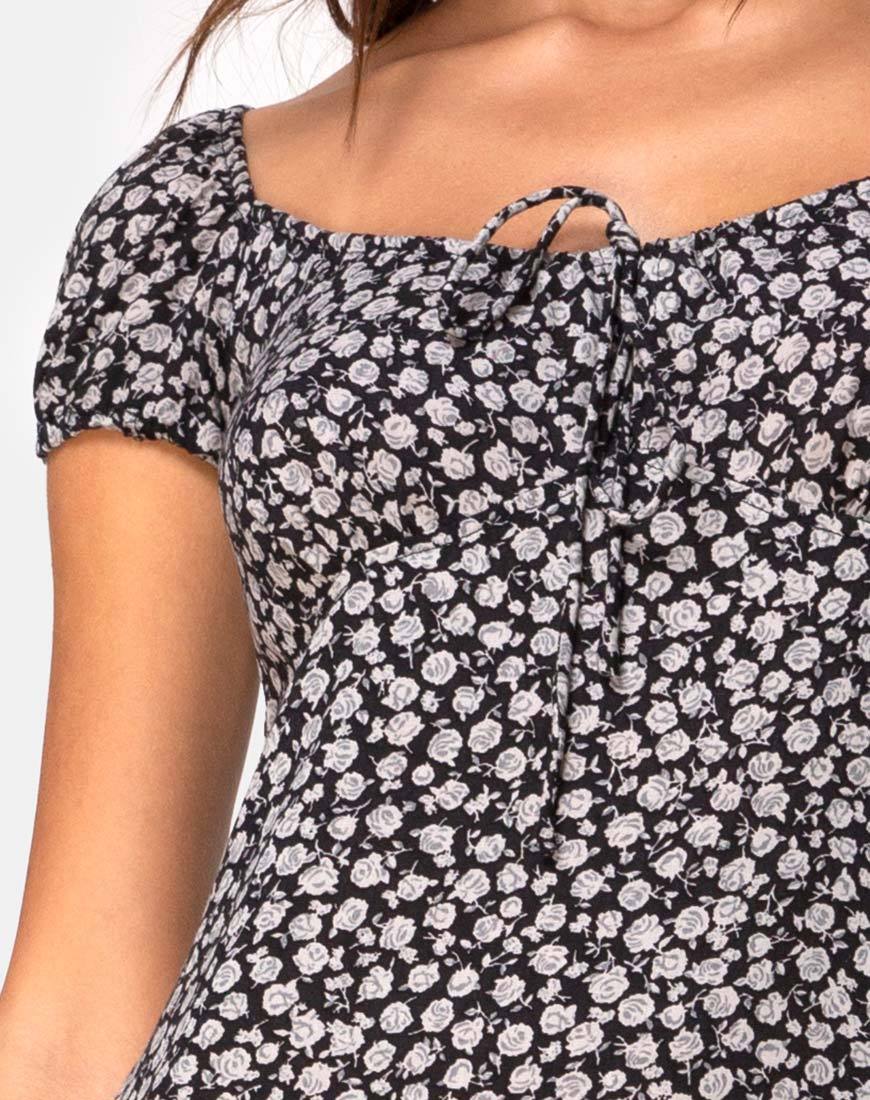 Immagine di Milla Dress in Ditsy Rose Nero