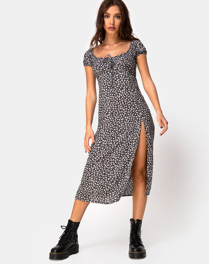 Immagine di Milla Dress in Ditsy Rose Nero