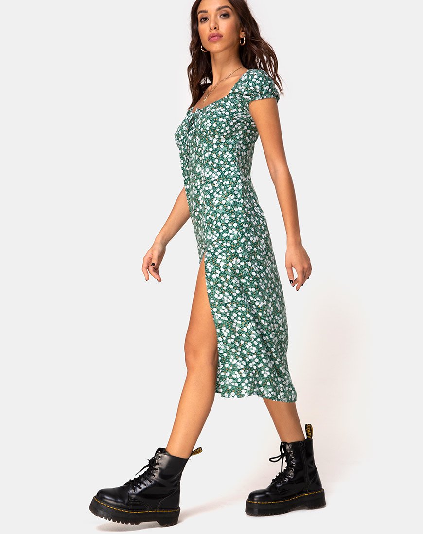 Immagine del vestito Milla in verde campo floreale