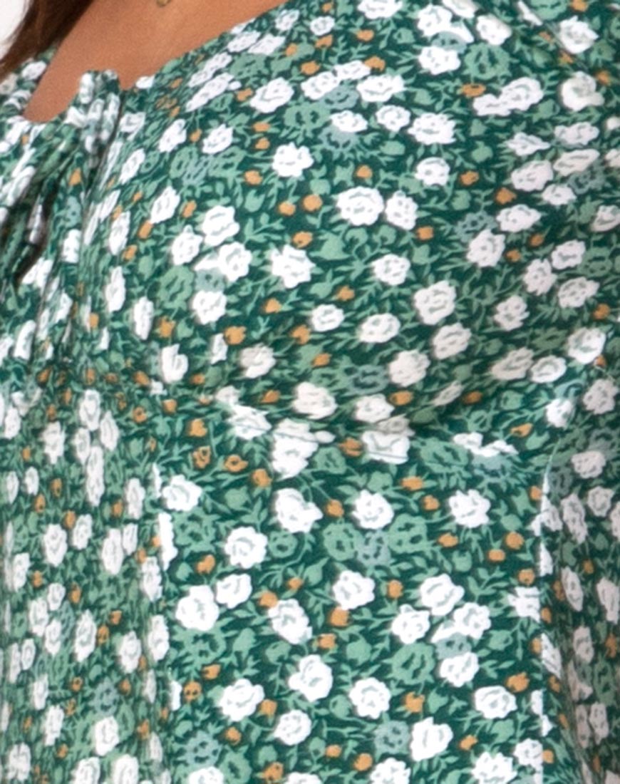Immagine del vestito Milla in verde campo floreale