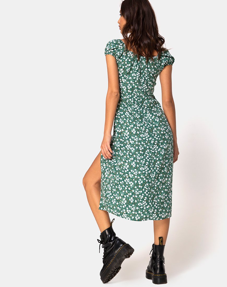 Immagine del vestito Milla in verde campo floreale