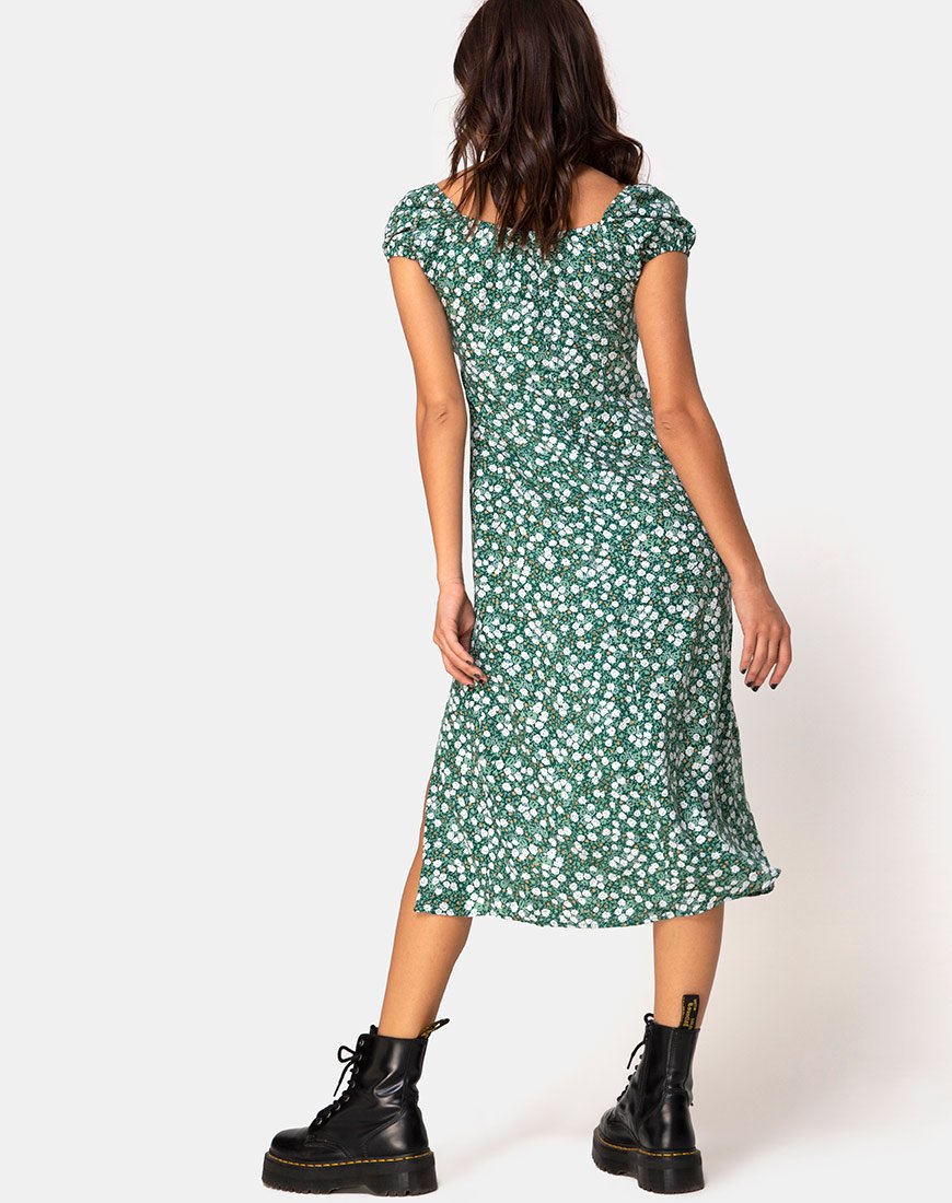 Immagine del vestito Milla in verde campo floreale
