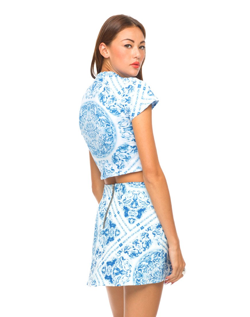Top dolcevita Motel Mindy in Blu Venere