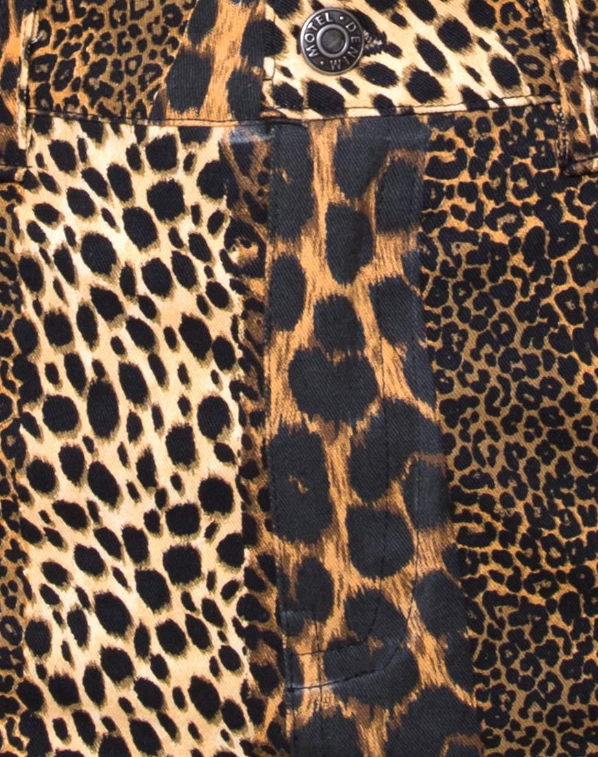 Immagine di Mini Gonna di scopa a righe animalier