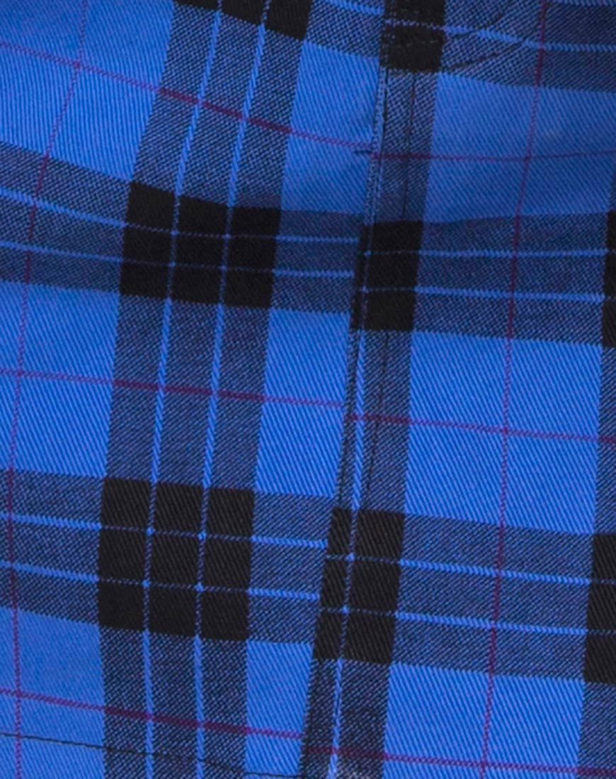 Immagine di Mini Broomy Gonna in Tartan Blu