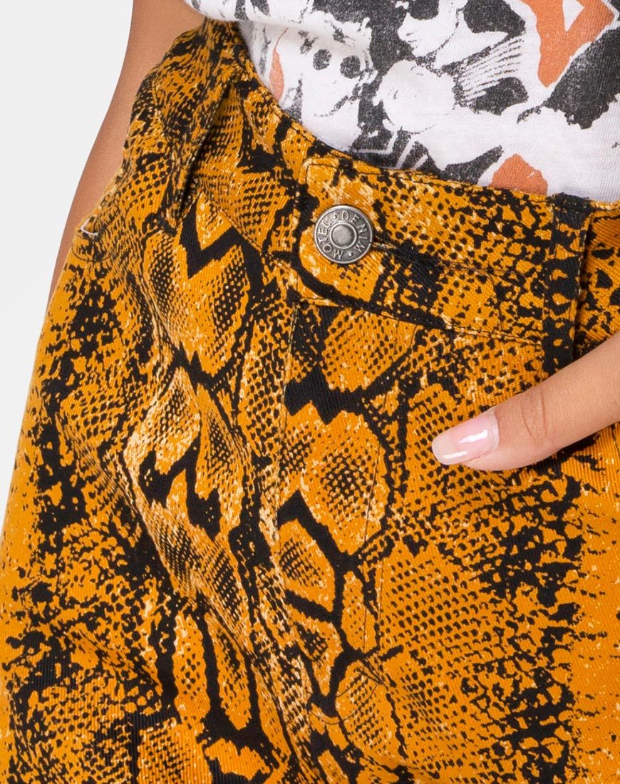 Immagine di Mini Broomy Gonna in Snake Mustard