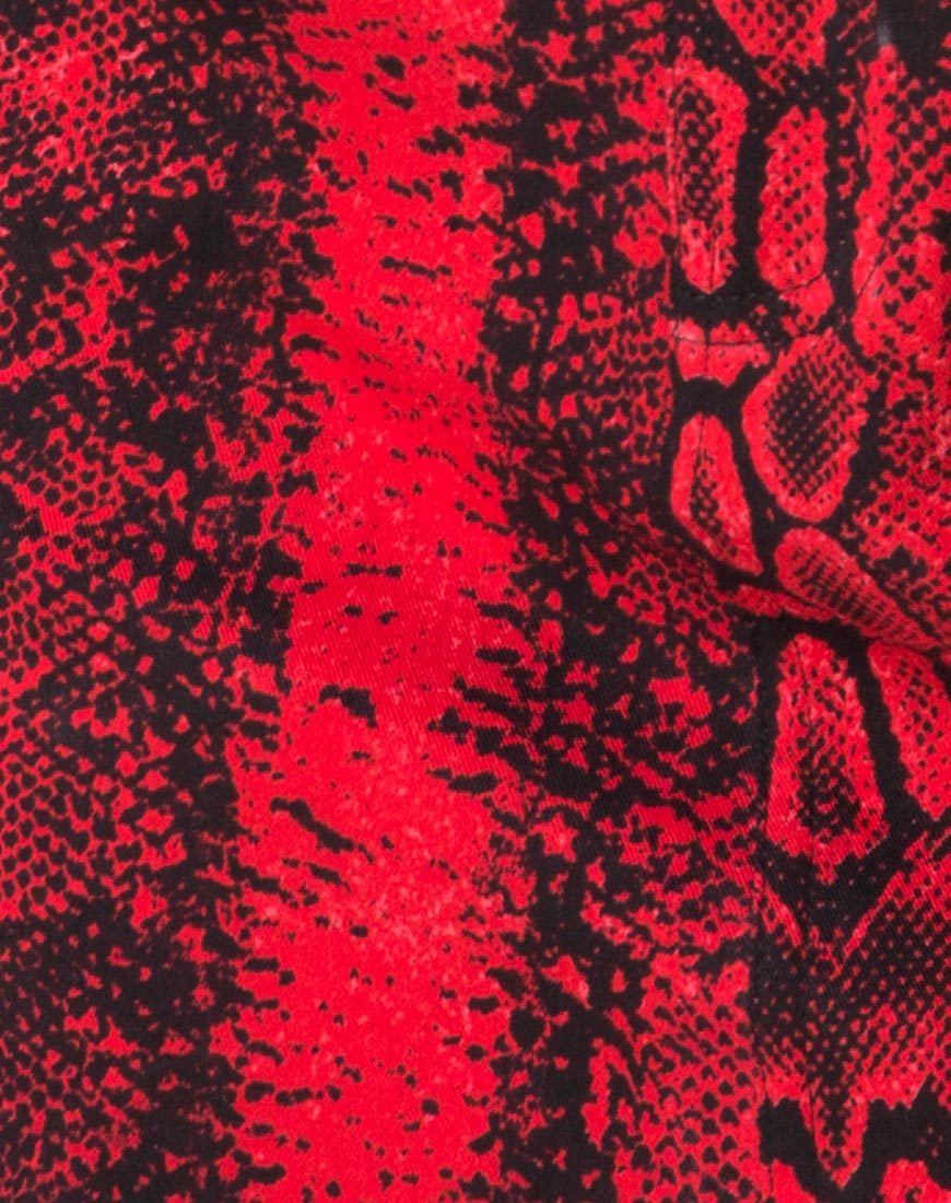 Immagine di Mini Broomy Gonna in Red Snake