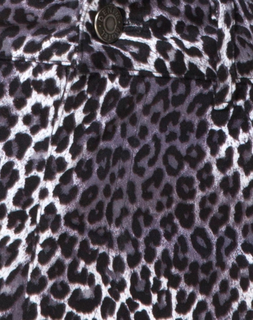 Immagine di Broomy Gonna in Grigio Stampa Leopardo