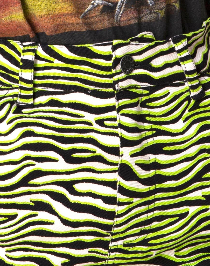 Immagine di Mini Broomy Skirt in Zebra Fluro Verde