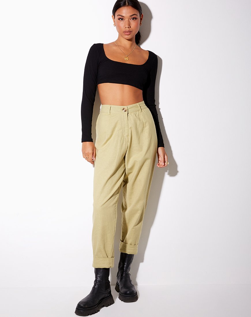 Pantaloni Misca in verde scuro