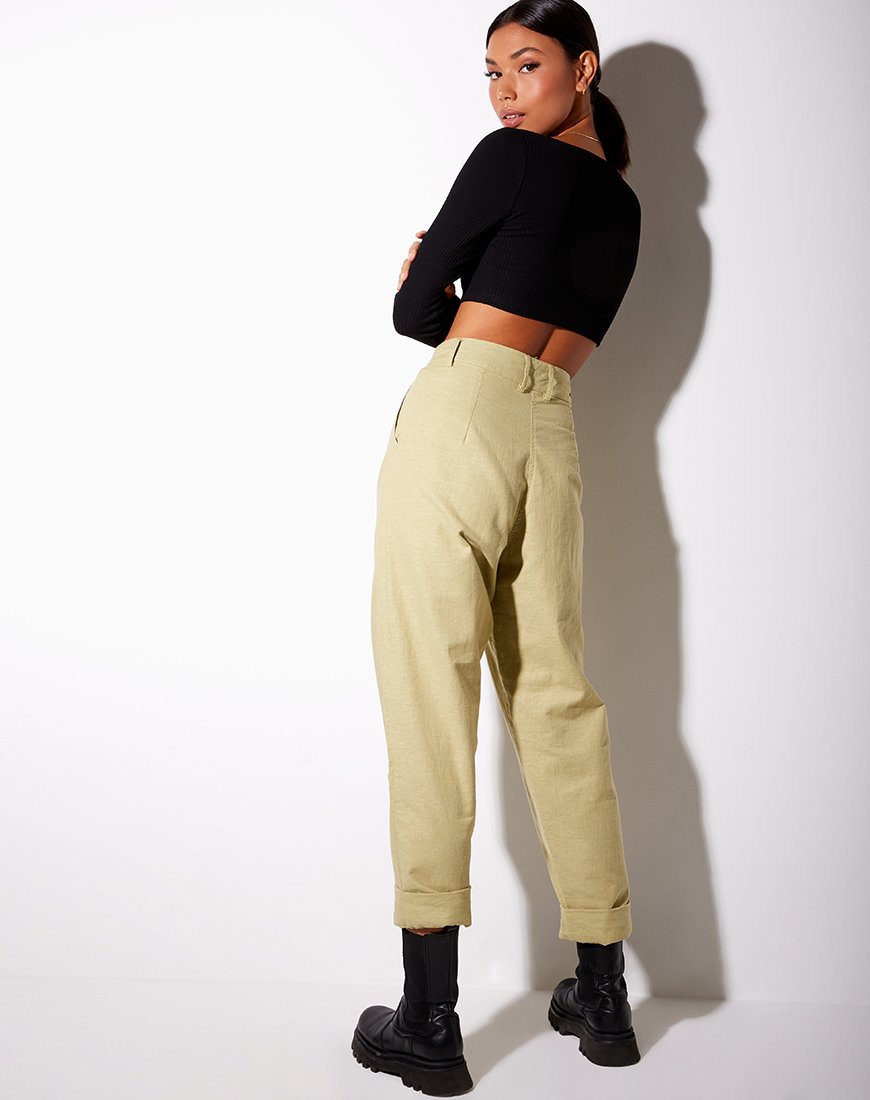 Pantaloni Misca in verde scuro
