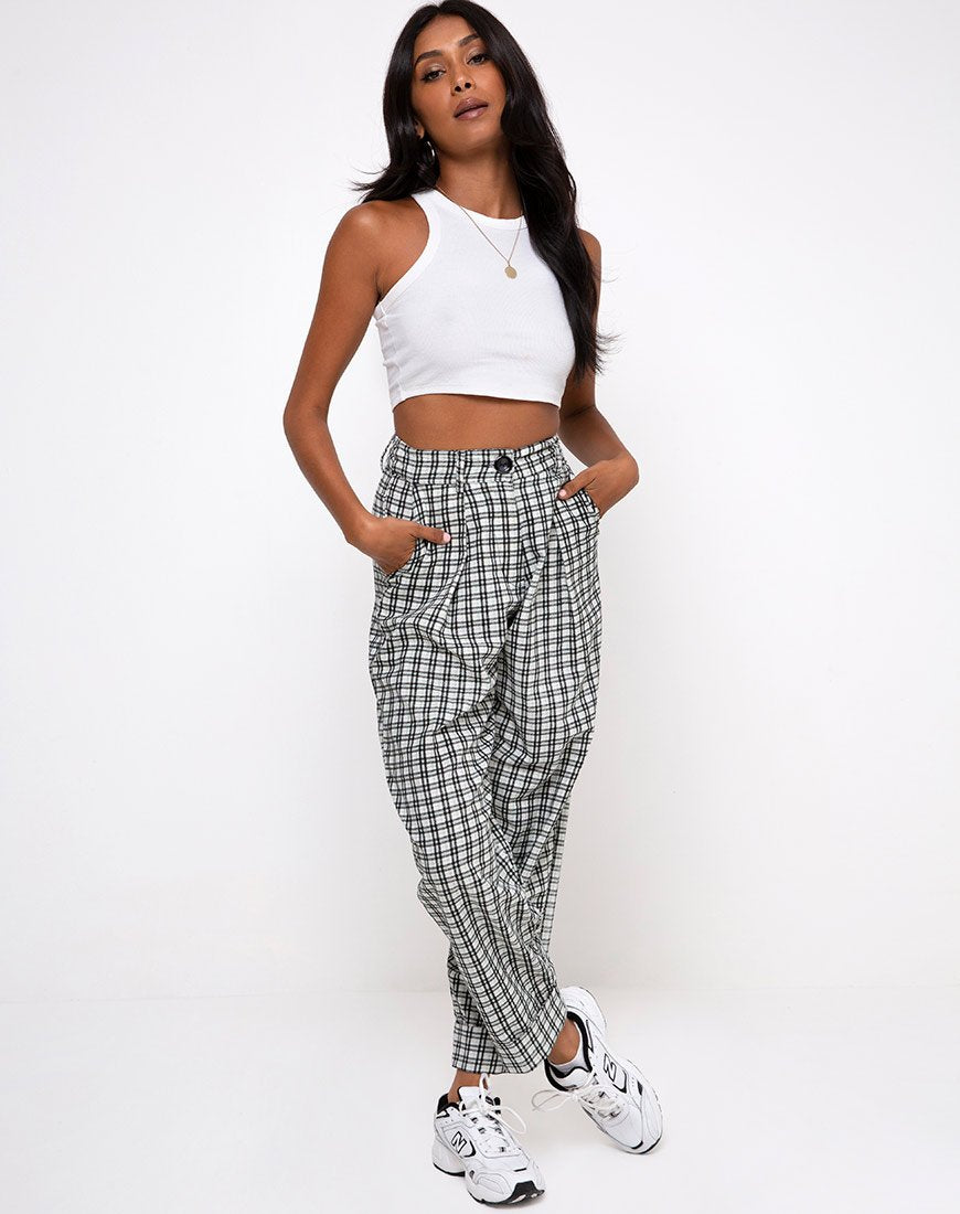 Immagine di Misca Pantalone in schiuma check brandy