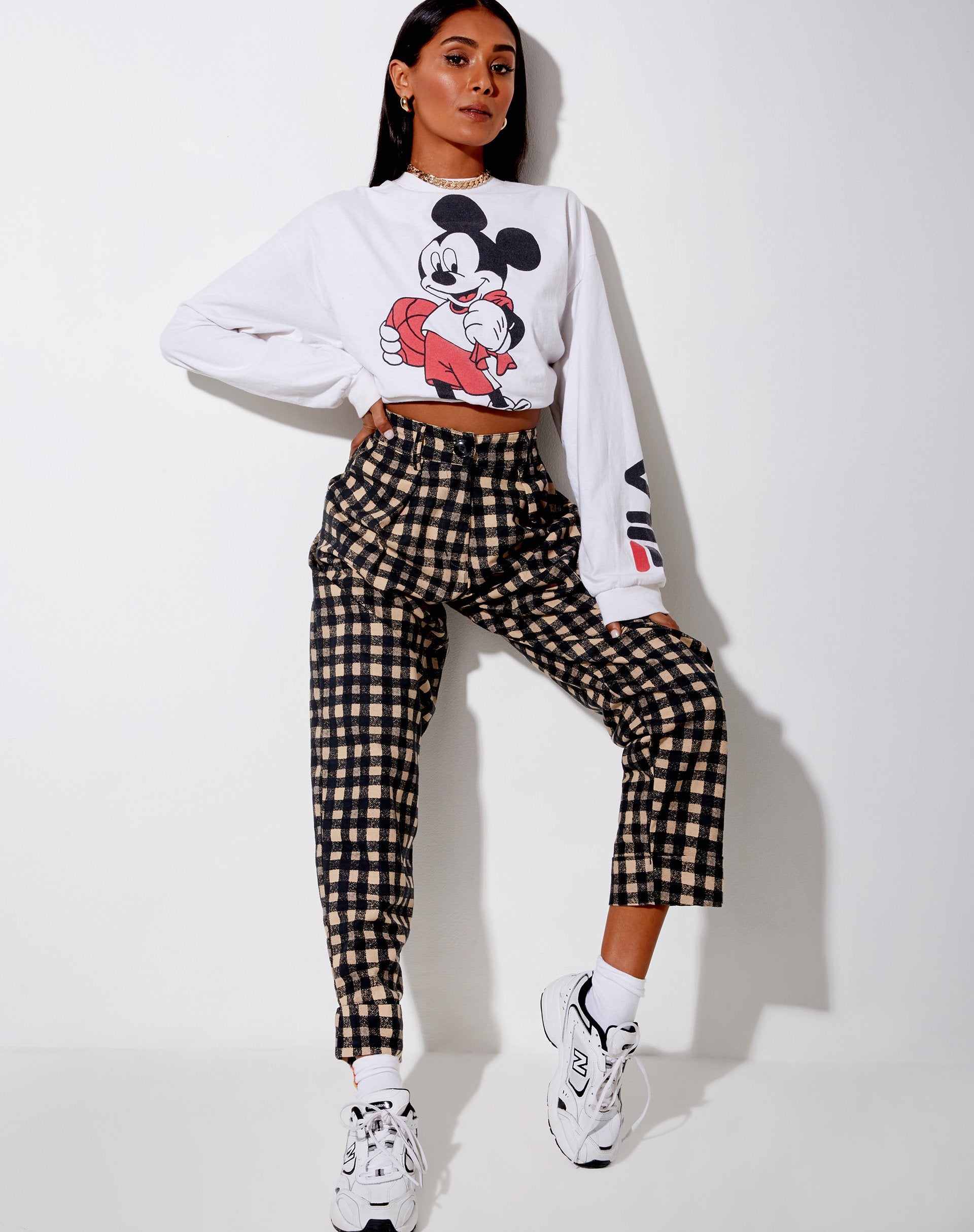 Immagine di Misca: pantalone a quadri grunge anni 90