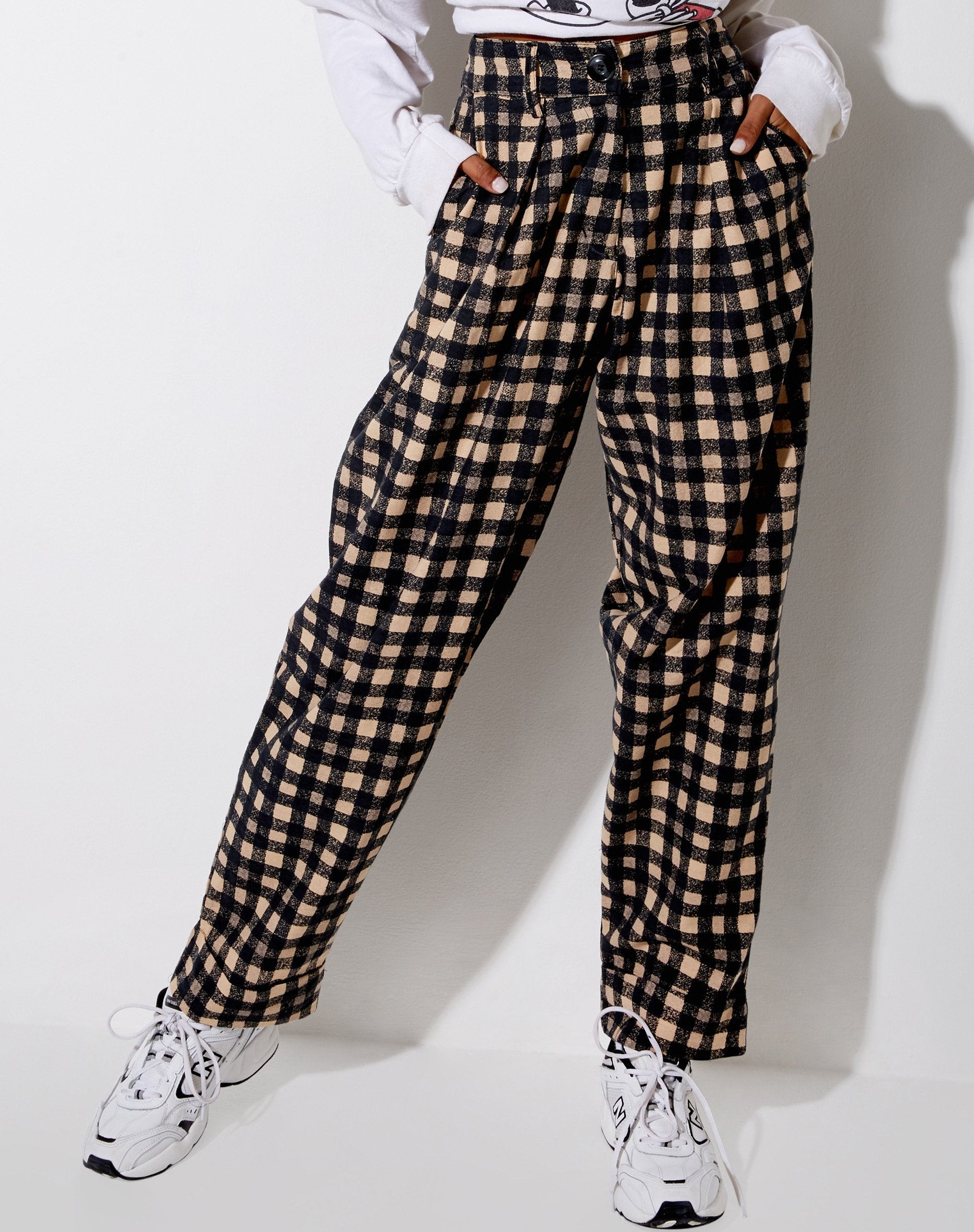 Immagine di Misca: pantalone a quadri grunge anni 90