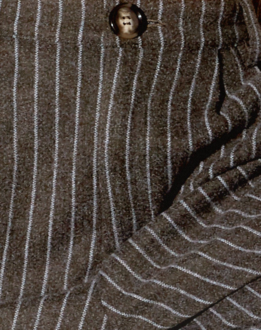 Immagine di Misha Pantalone a gamba larga in gessato Charcoal