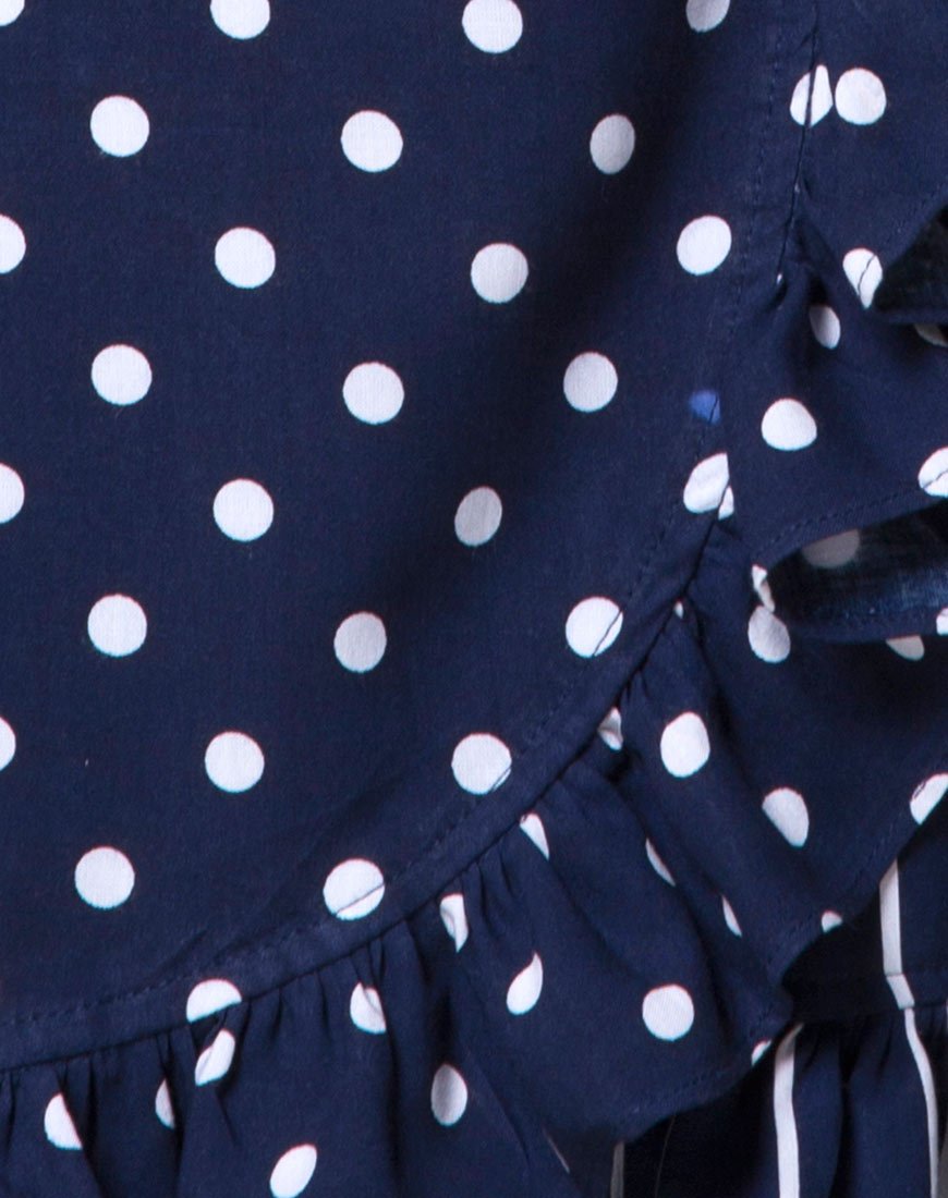 Immagine di Miza Mini Skirt in Spot and Stripe Navy