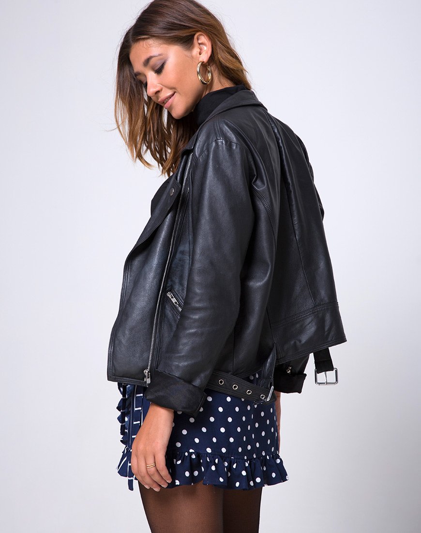 Immagine di Miza Mini Skirt in Spot and Stripe Navy