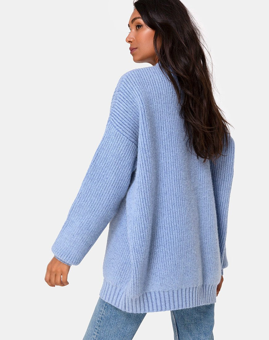 Maglione Mody a coste blu