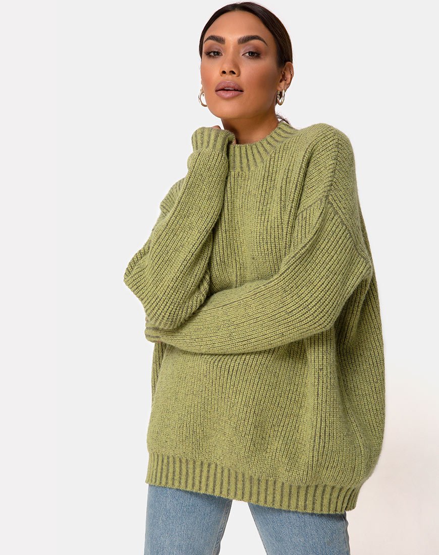 Maglione Mody a coste verdi