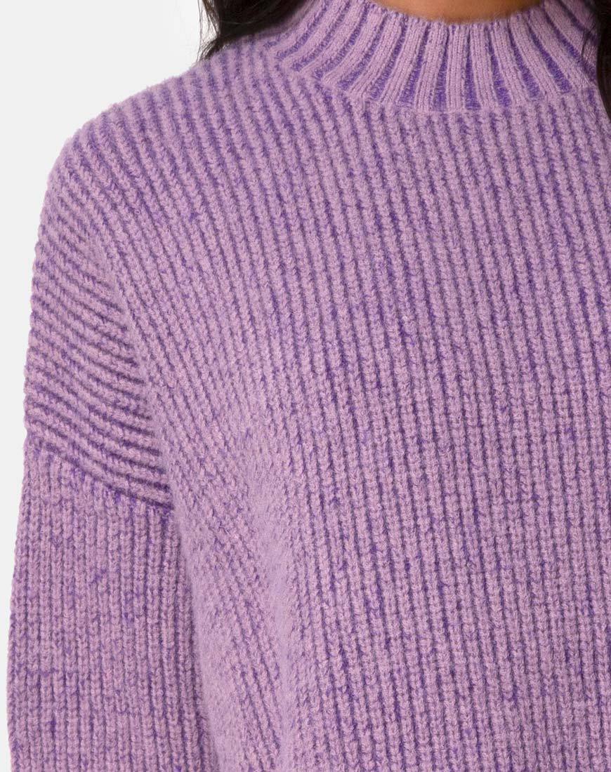 Immagine di Mody Jumper lavorato a maglia in viola chiaro