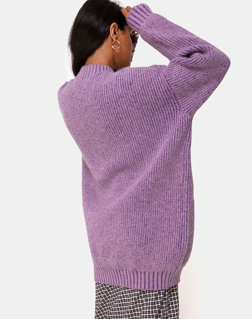 Immagine di Mody Jumper lavorato a maglia in viola chiaro