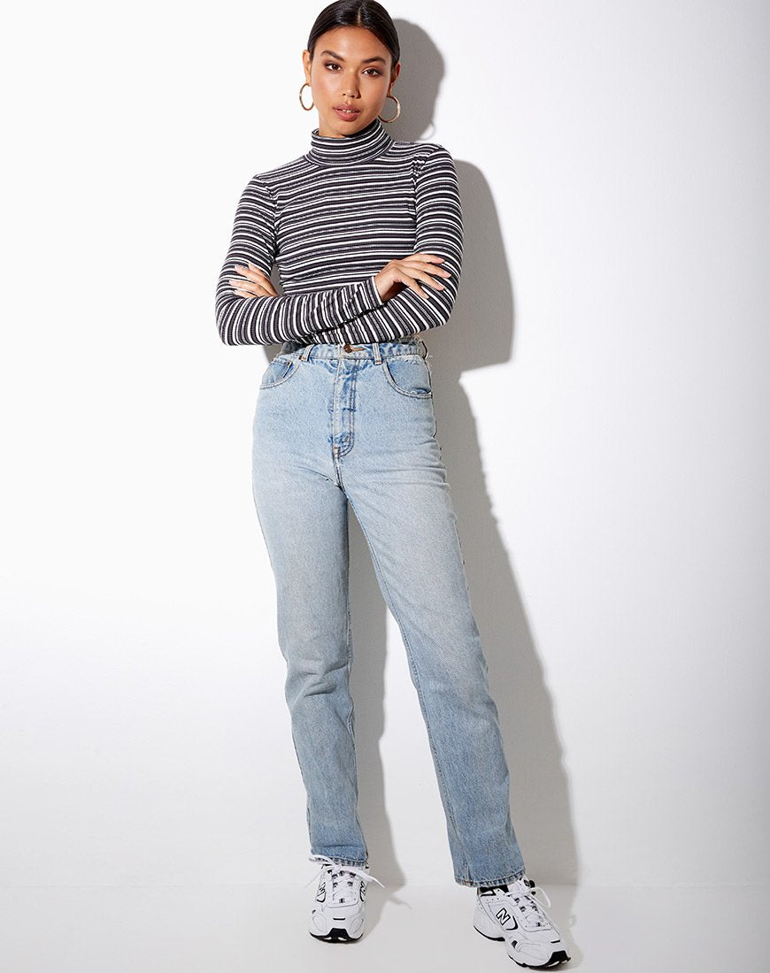 Immagine di Moeena Crop Top in nero, grigio e bianco
