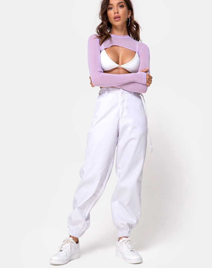 Immagine di Mola Crop Top in rete Lilla