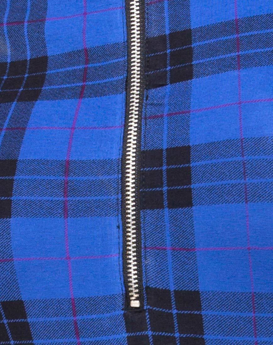 Immagine di Molaka Corpetto a collo alto in tartan blu