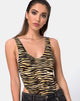 Immagine di Molemo Corpetto a tuffo con cerniere Zebra Brown