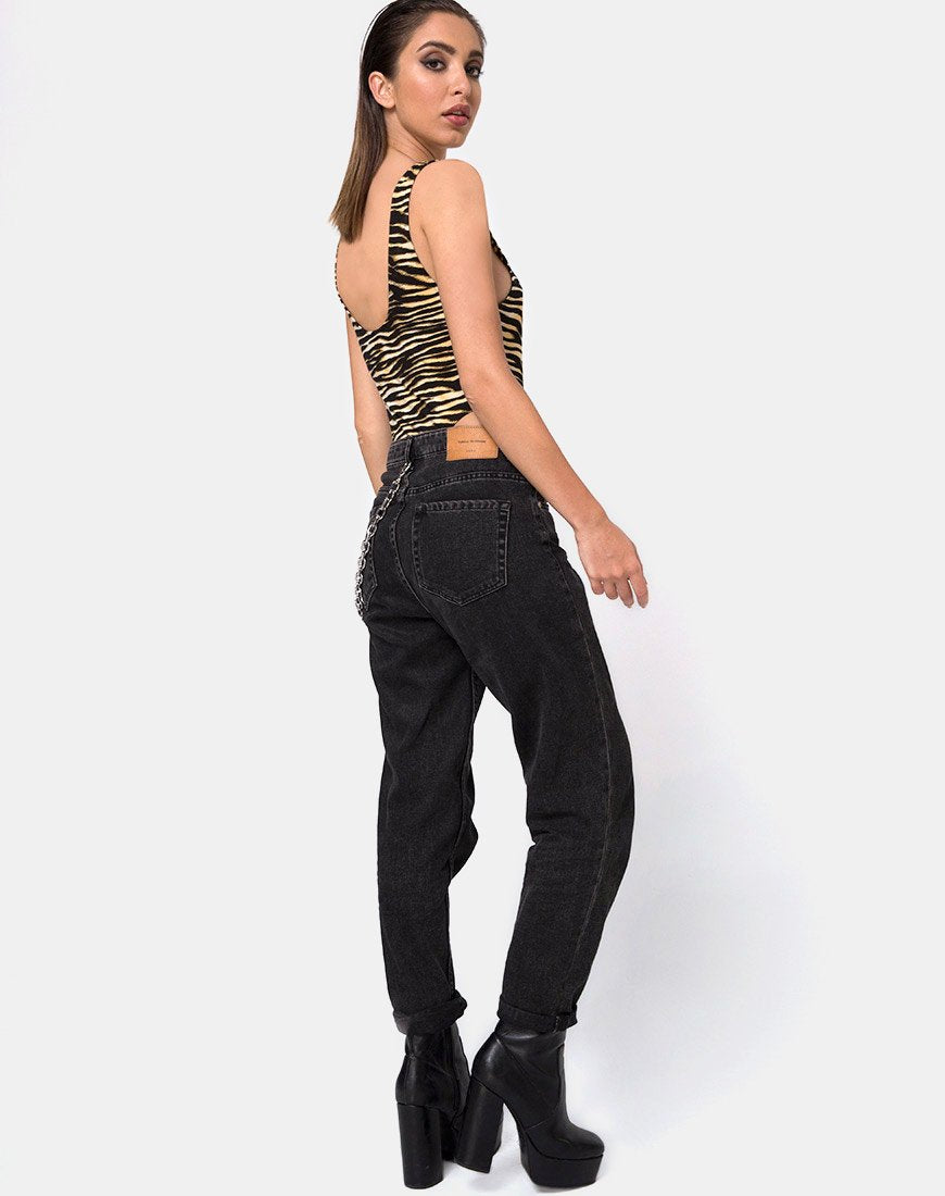 Immagine di Molemo Corpetto a tuffo con cerniere Zebra Brown