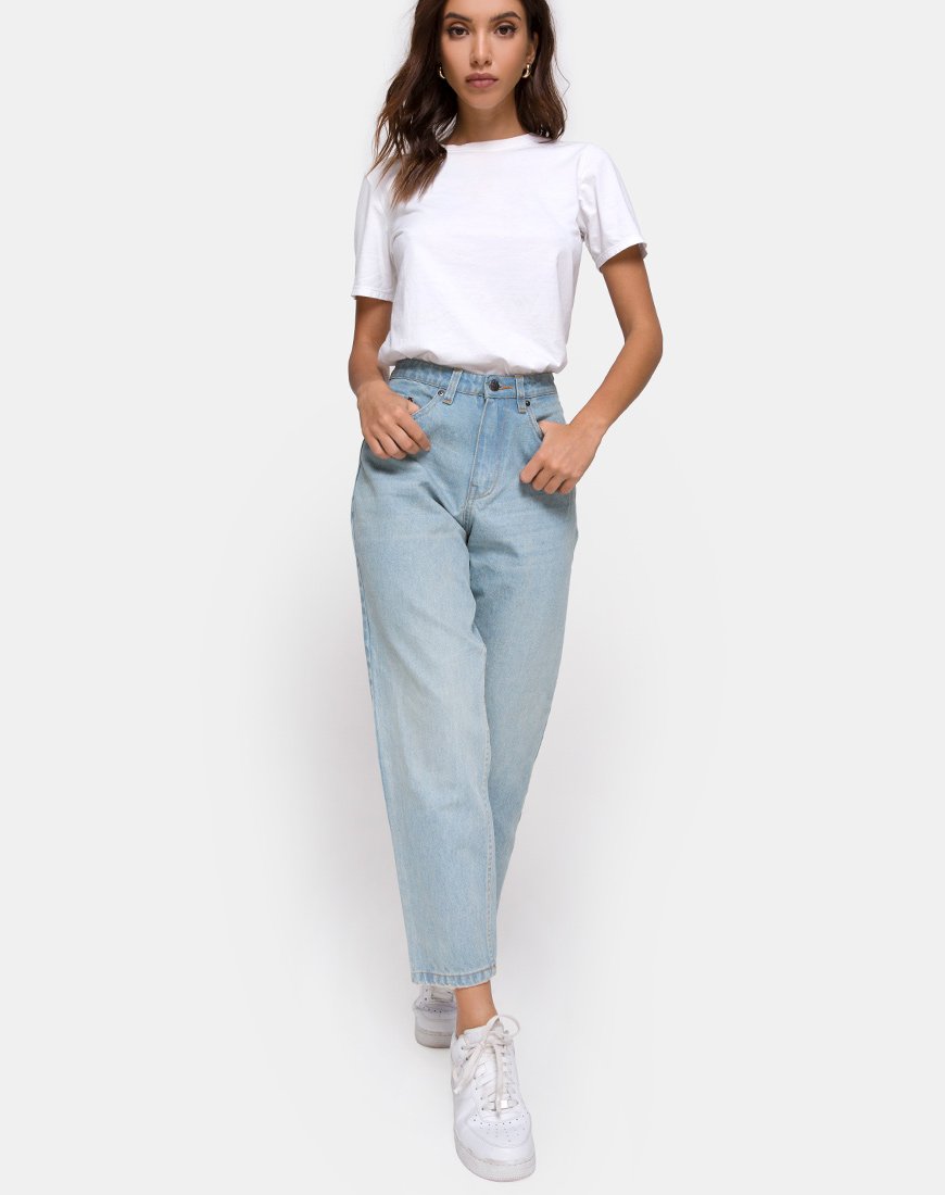 Immagine di Mom Jeans in lavaggio blu