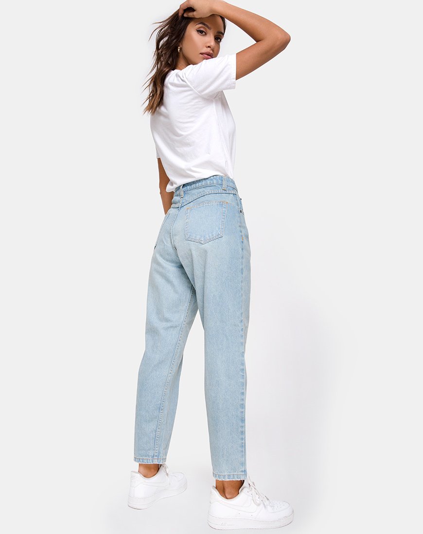 Immagine di Mom Jeans in lavaggio blu