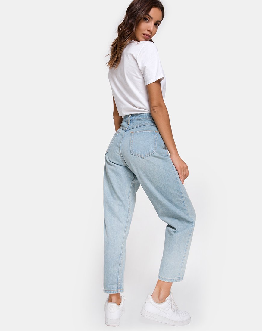 Immagine di Mom Jeans in lavaggio blu