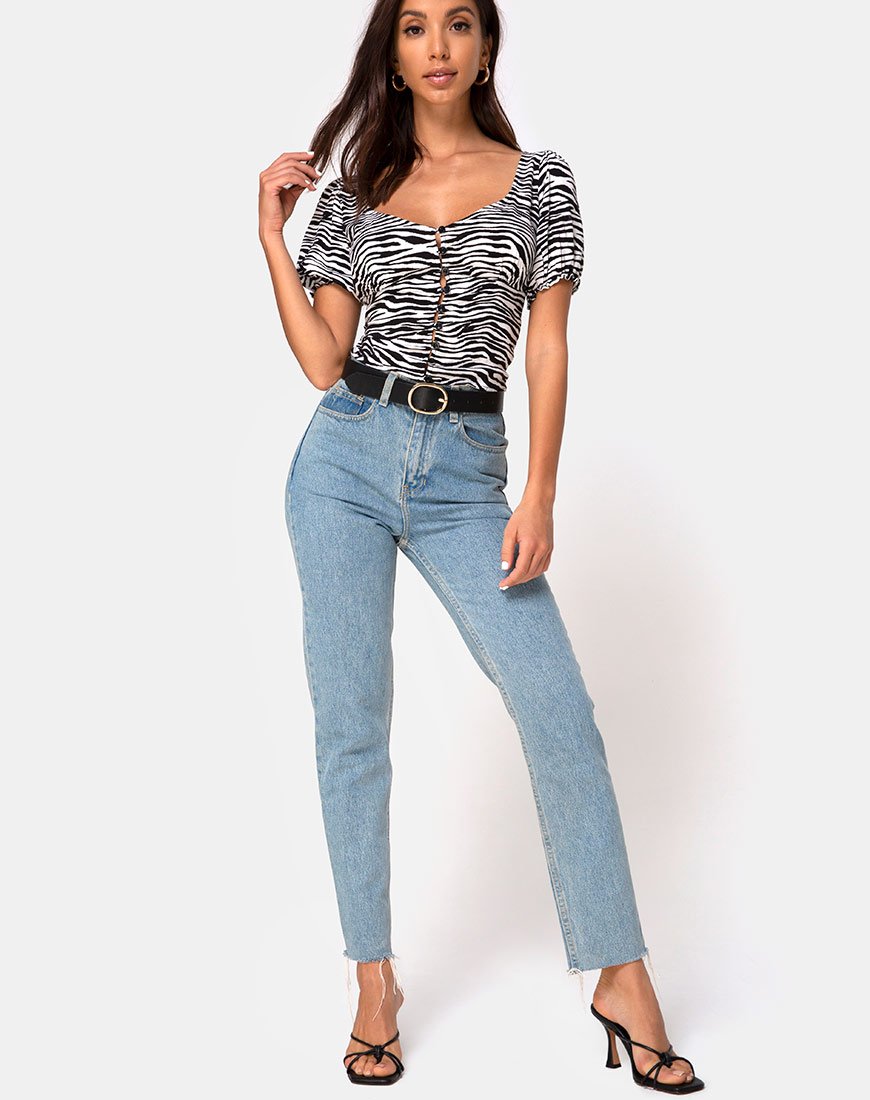 Immagine di Monda Crop Top in Zebra classico