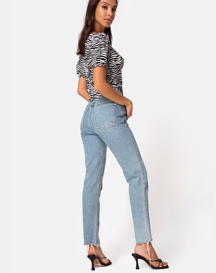 Immagine di Monda Crop Top in Zebra classico