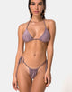 Immagine di Mone Bikini Top in glitter color canna di fucile