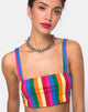 Immagine di Monira Crop Top in Good Times Stripe X Princess Polly