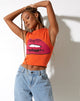 immagine di Monlo Crop Top in Aperol Spritz Labbra Arancione