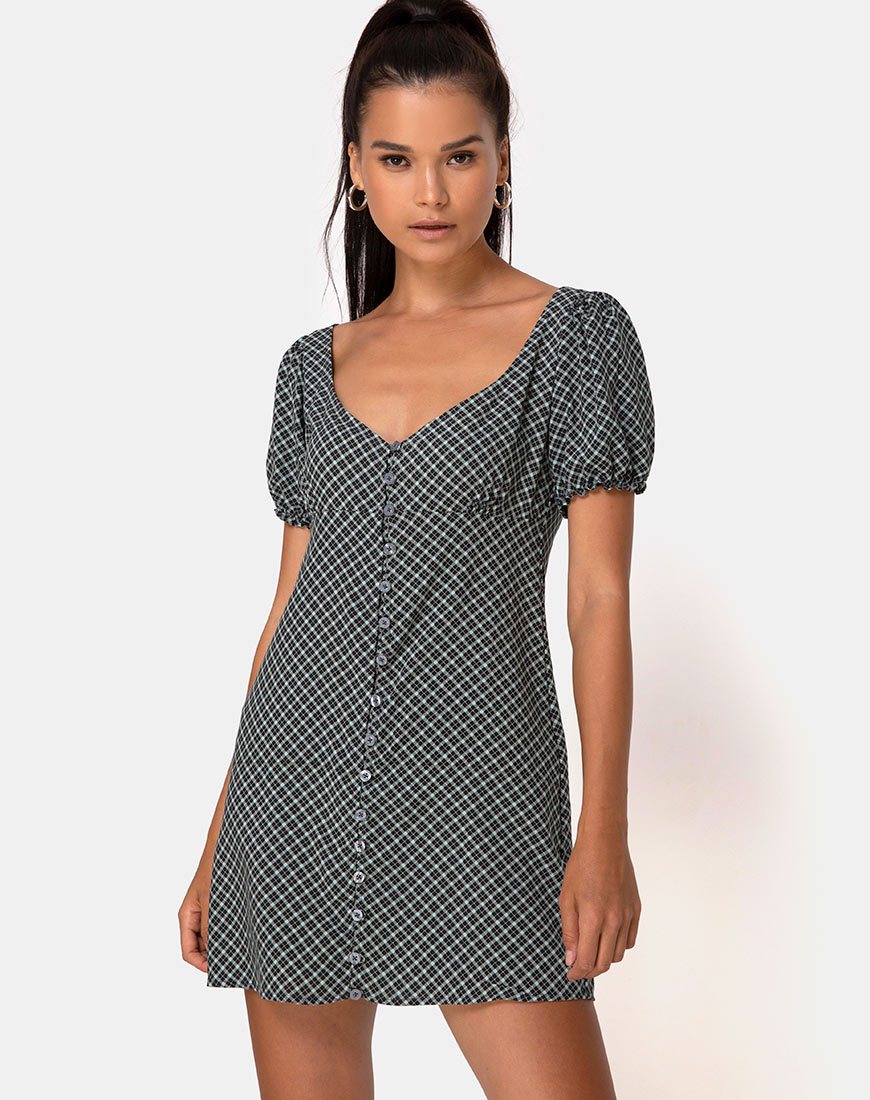 Mini abito Montero in verde Check it Out