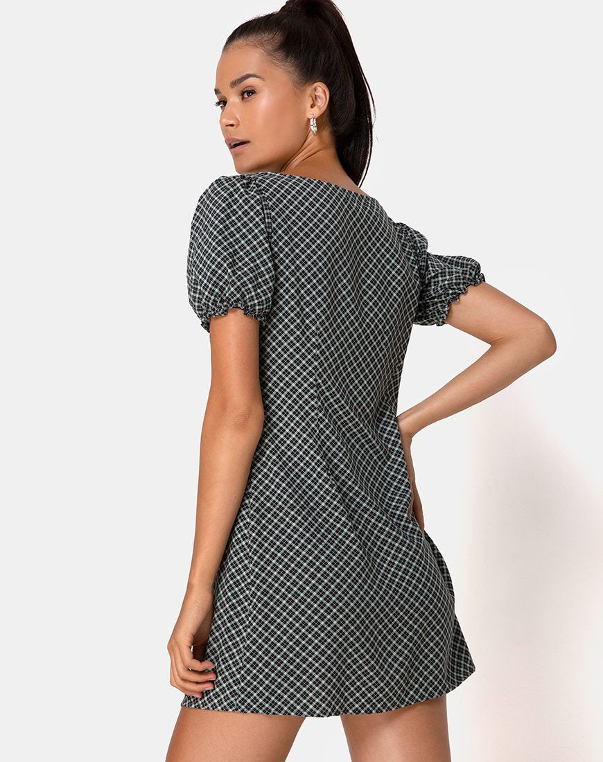 Mini abito Montero in verde Check it Out