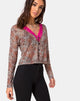 Immagine di Moqui Top Mini Tiger Mesh con Pizzo Viola